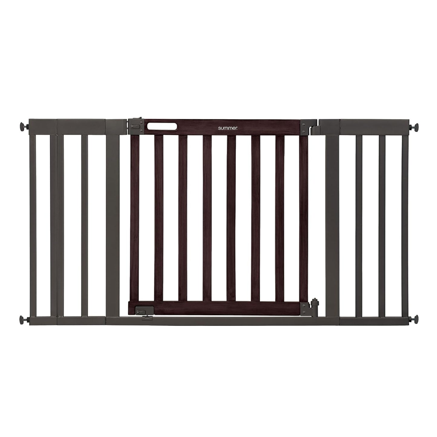 Summer Infant Dark Walnut Wood Baby Gate - Wide Space Solution