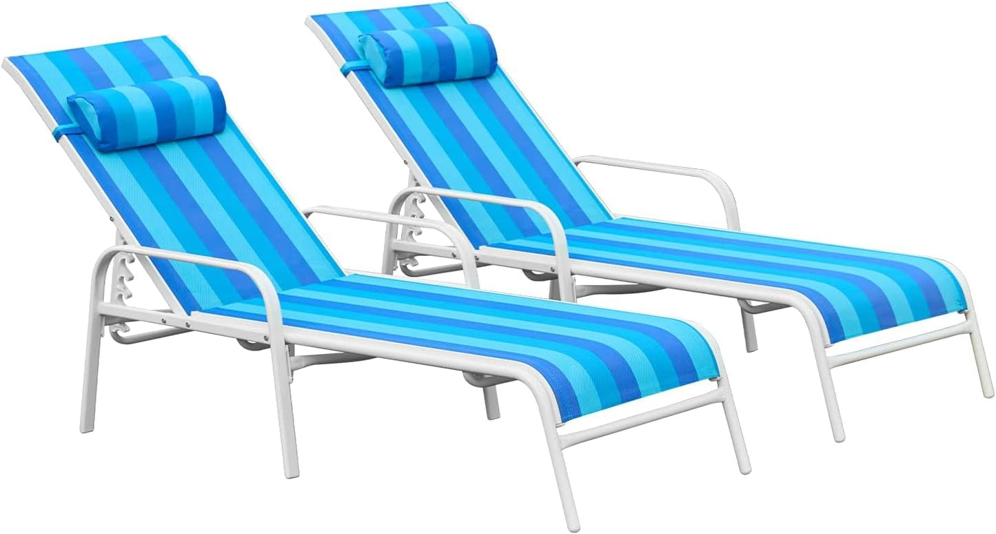 EROMMY Patio Chaise Lounge Set of 2 for Outdoor Relaxation