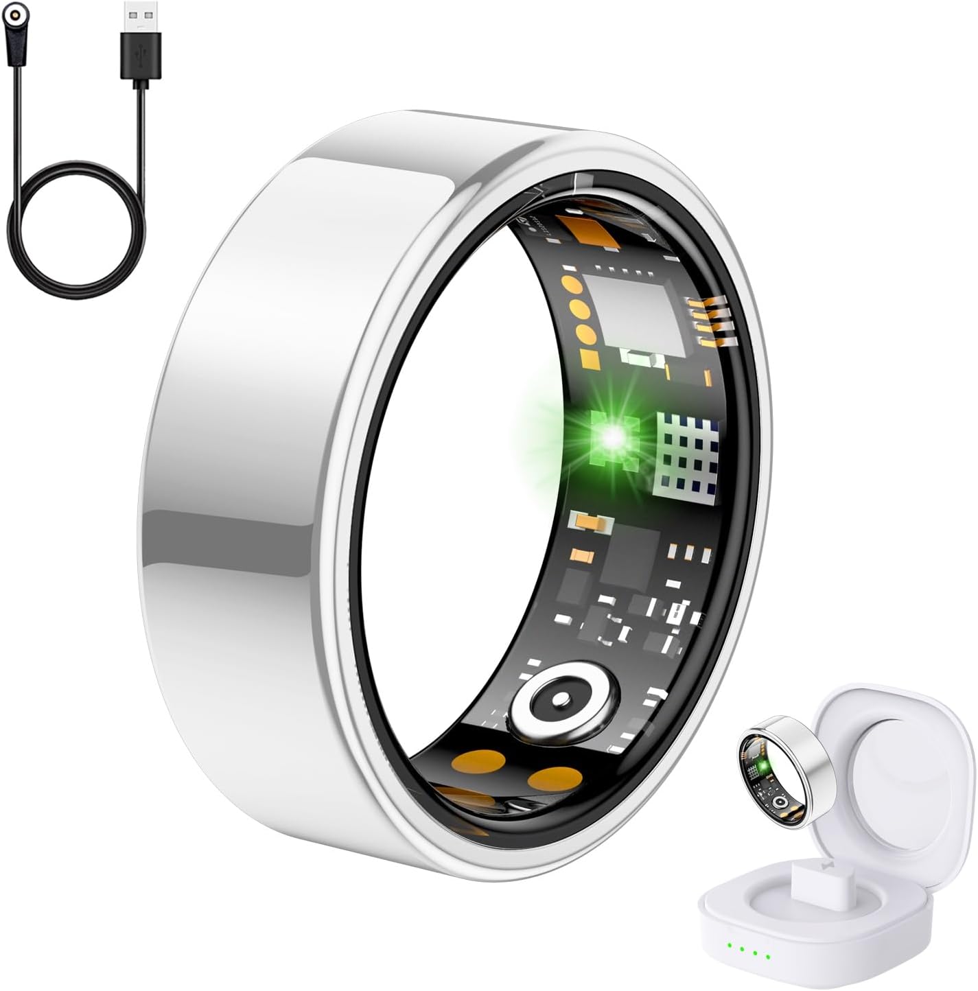 Smart Health Tracker Ring for Heart Rate, Sleep, and Fitness