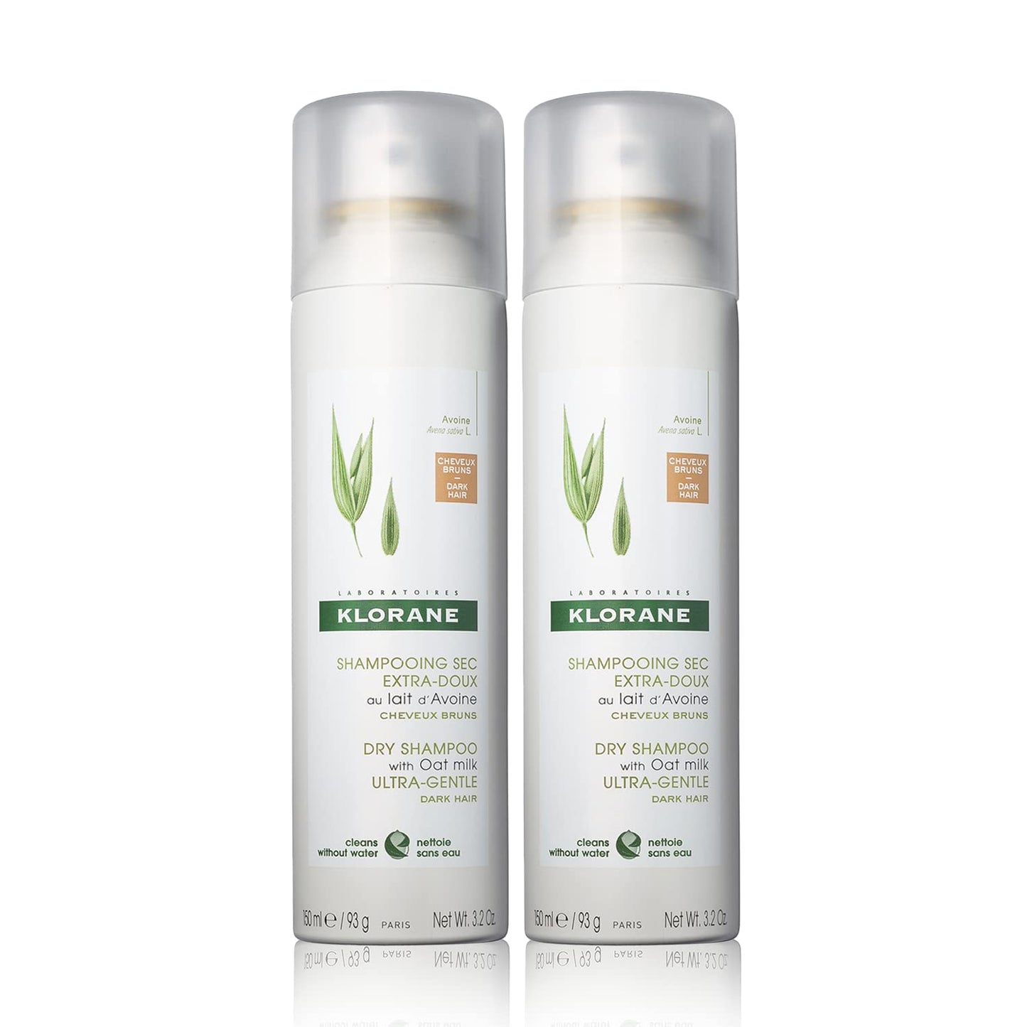 Klorane Dry Shampoo with Oat Milk for Dark Hair - Natural Tint