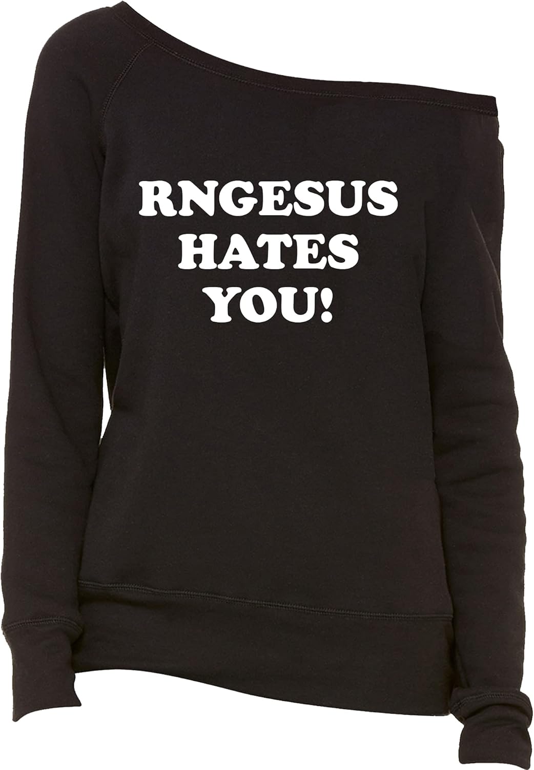 FerociTees RNGesus Off Shoulder Sweatshirt