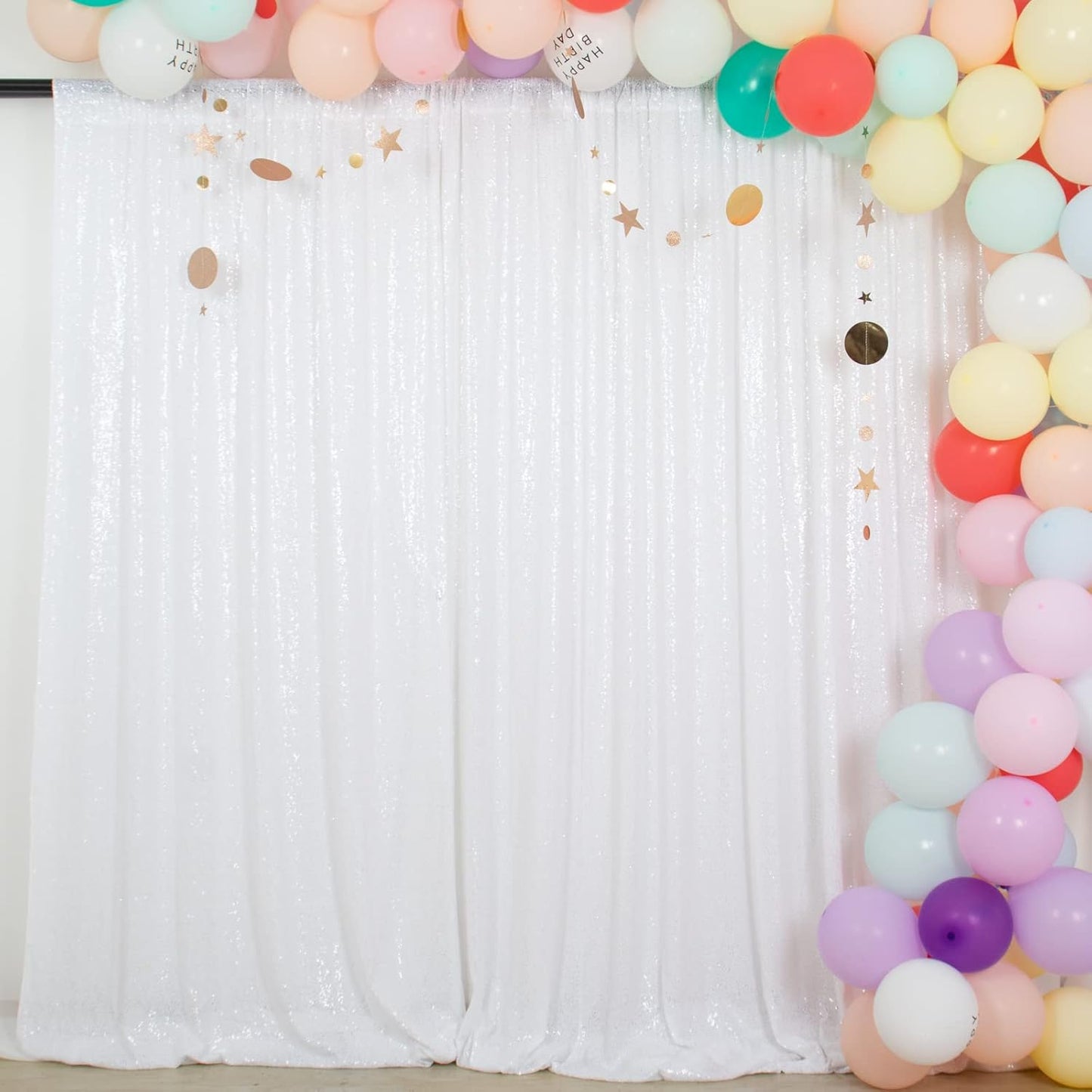 White Sequin Photo Backdrop by ShinyBeauty