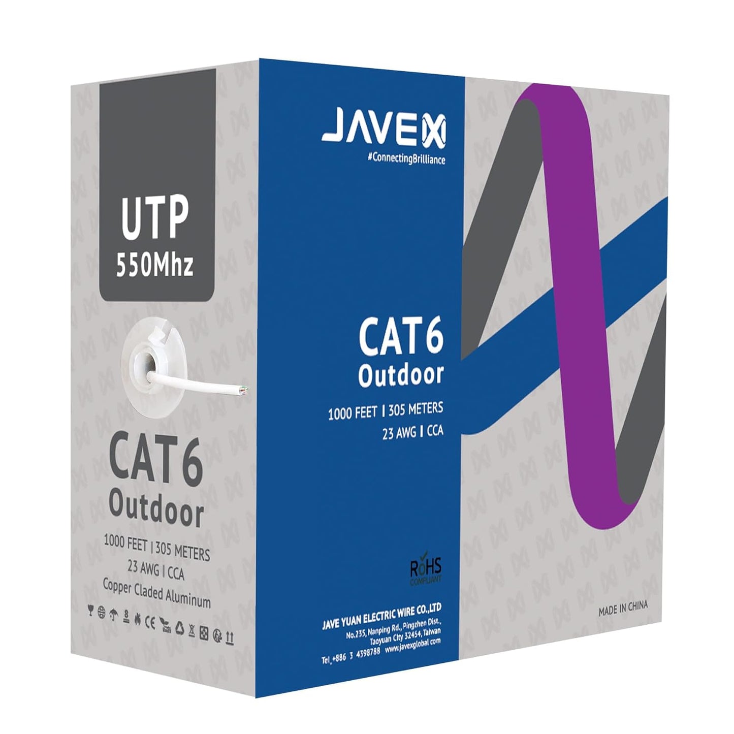 JAVEX Cat6 UTP Outdoor Ethernet Cable for Reliable Networking