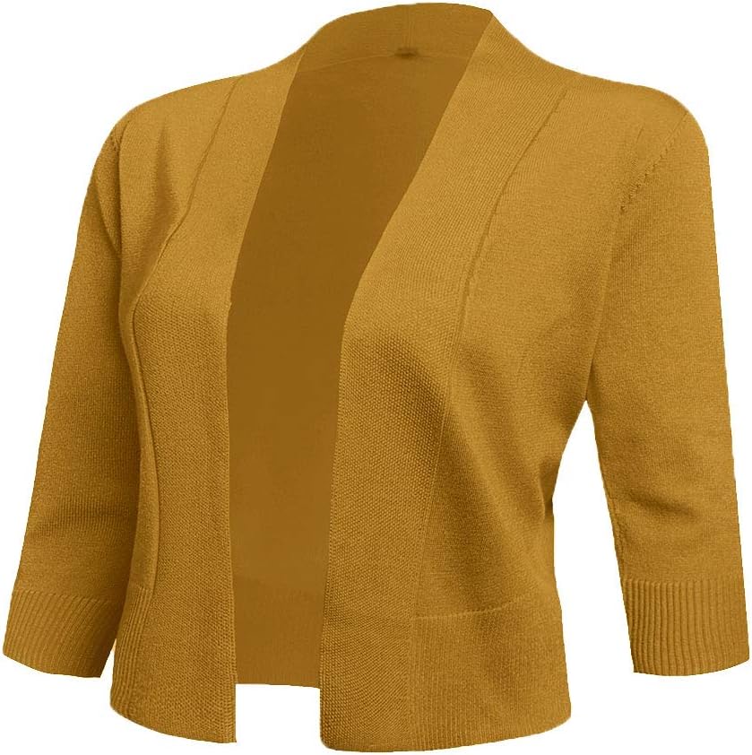 AAMILIFE Women's 3/4 Sleeve Cropped Cardigans for Every Occasion
