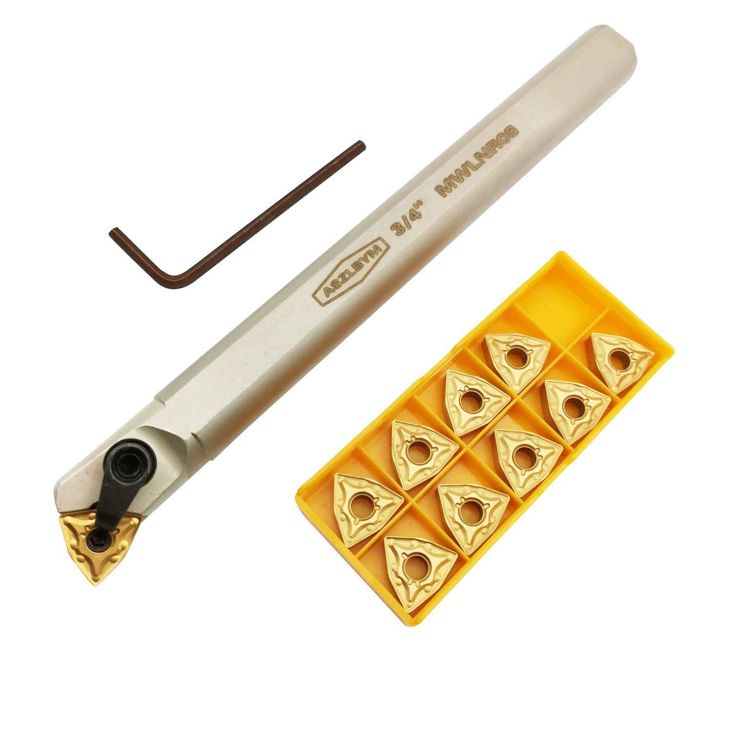 3/4in Lathe Internal Boring Bar Tool Holder with Inserts