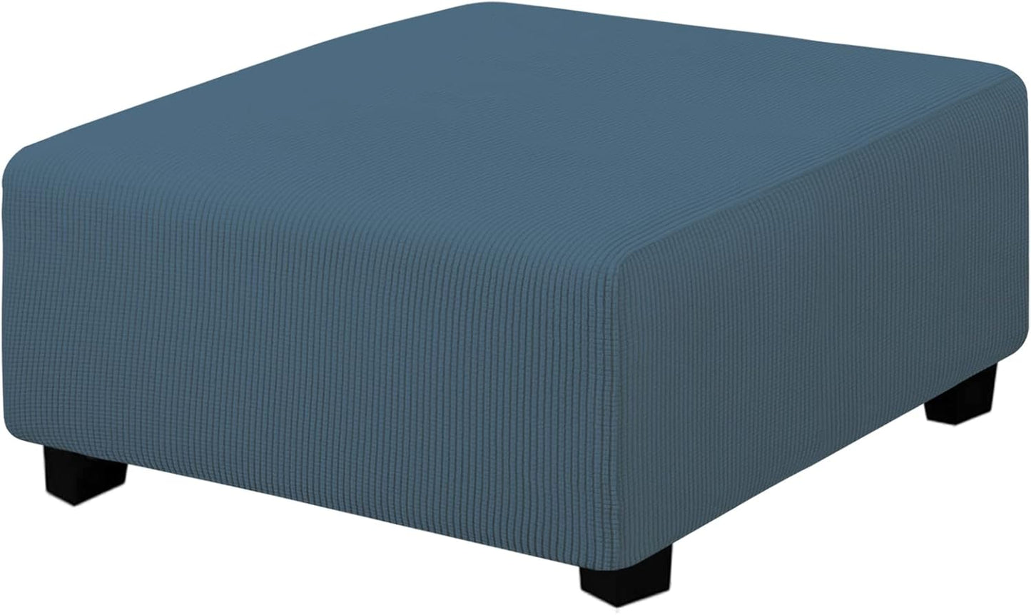 Easy-Going Stretch Square Ottoman Cover for Stylish Protection
