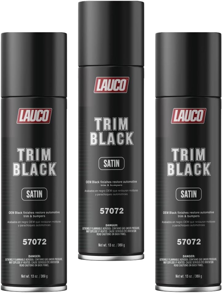 Satin Black Automotive Spray Paint for Trim and Panels 13 oz