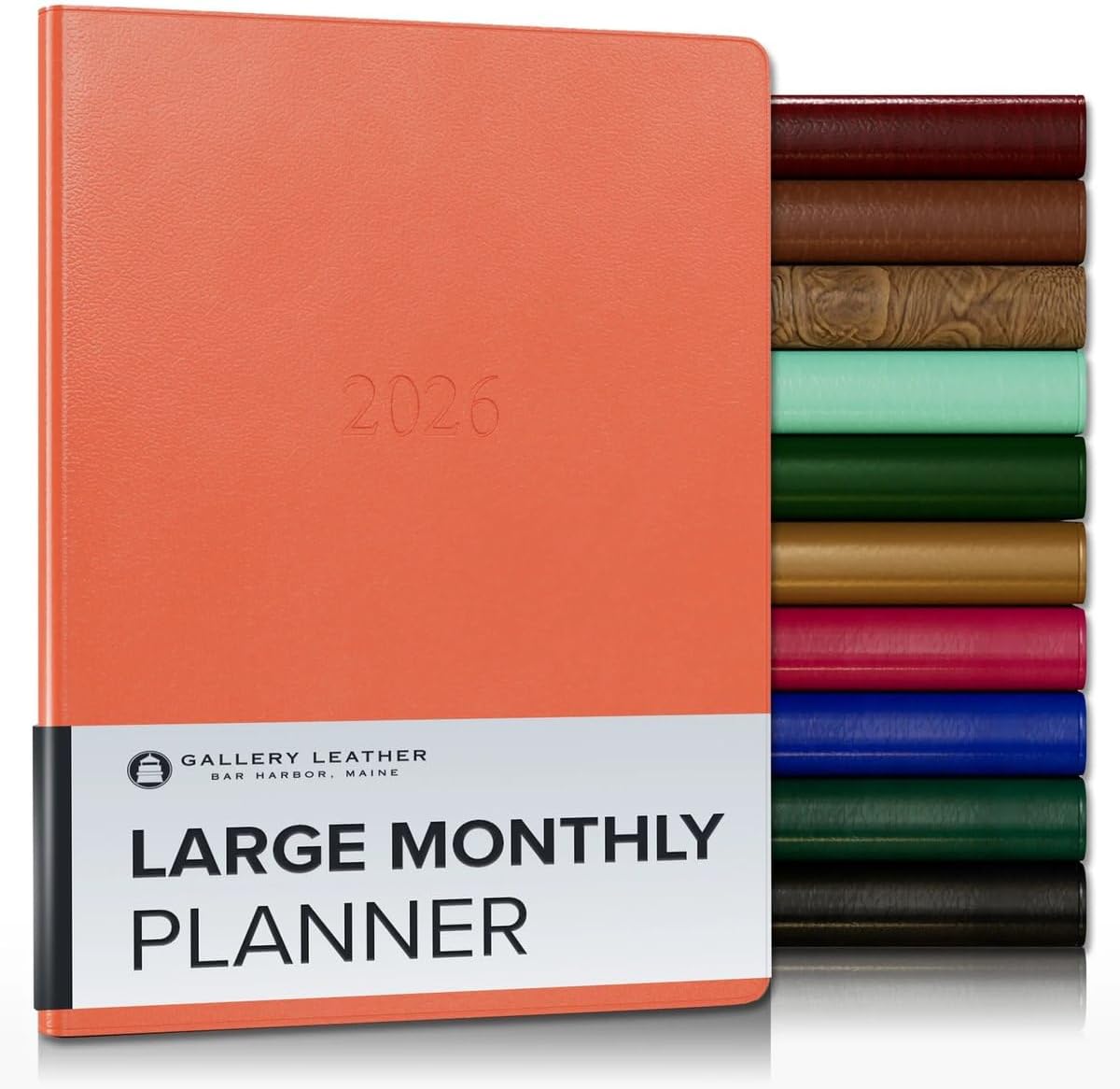 Gallery Leather Large Monthly Planner 2025-2026 for Success