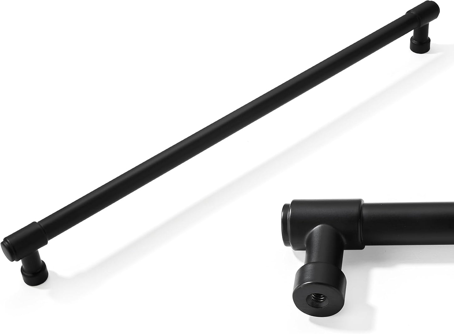 6 Pack 12 Inch Matte Black Cabinet Handles for Home Upgrade