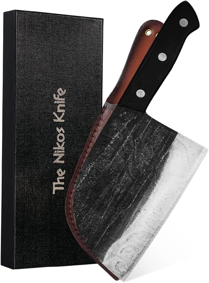Serbian Chef Knife - Hand-Forged High Carbon Steel Butcher Knife