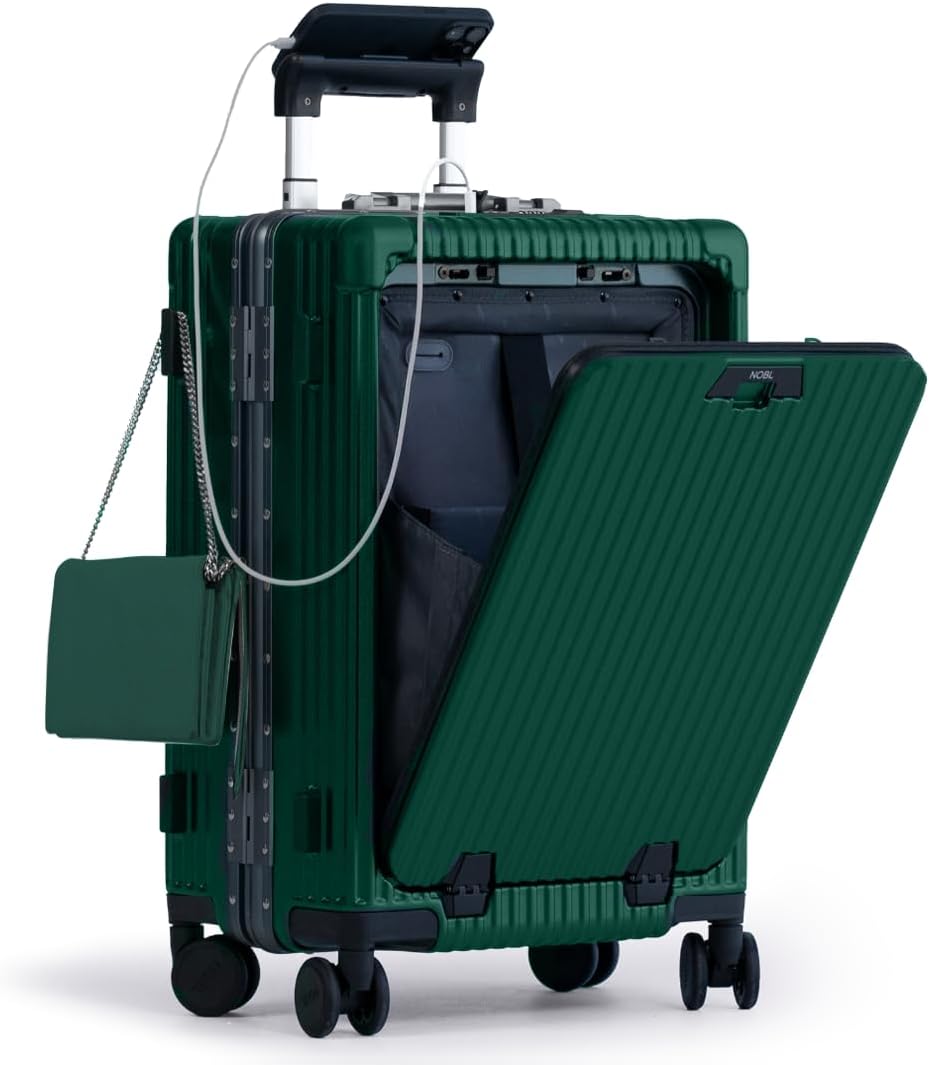 Nobl Travel Carry On Luggage with Zipperless Design and Durability
