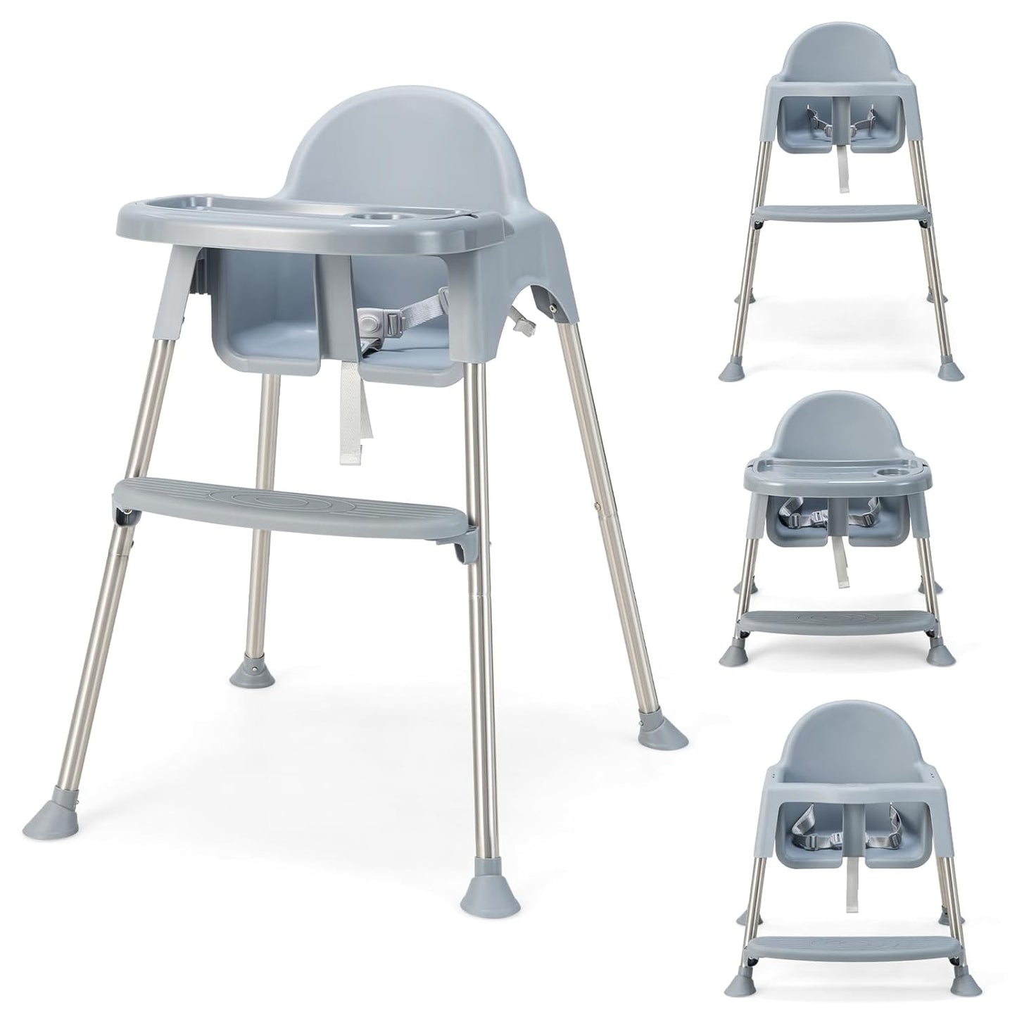 HONEY JOY 4 in 1 Convertible Baby High Chair for Infants