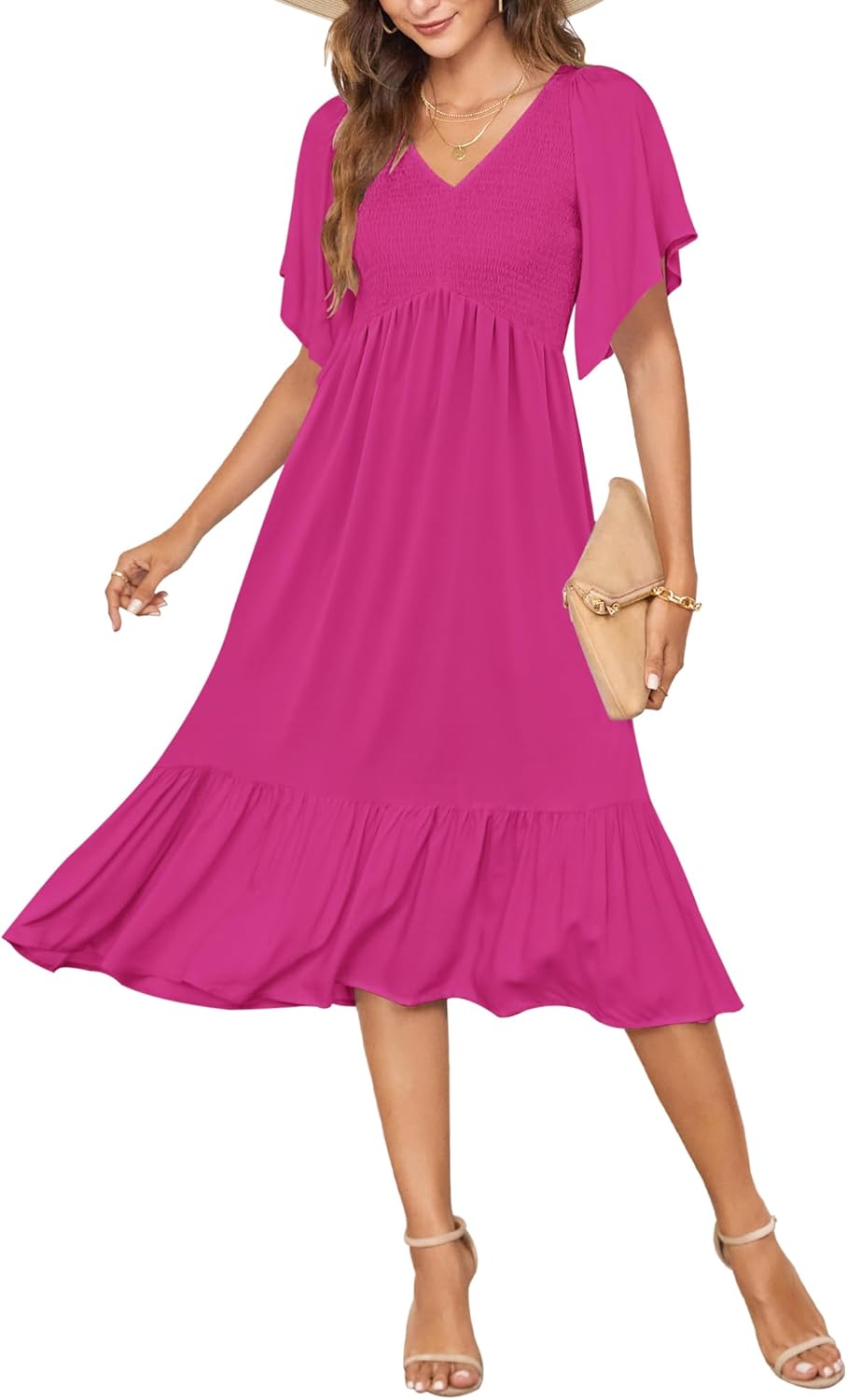 AUSELILY Women's Summer Empire Waist Dress for Every Occasion