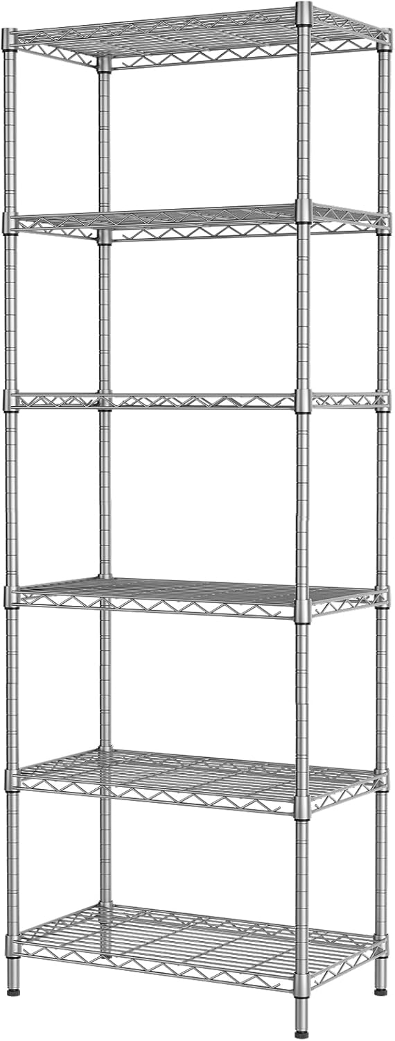 SINGAYE 6 Shelf Wire Shelving Unit for Home and Office Storage