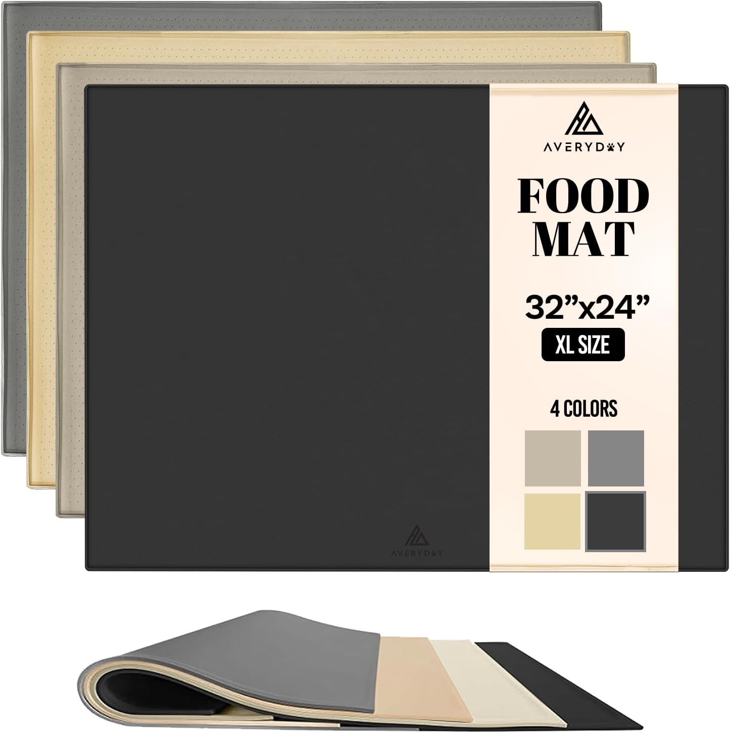 AVERYDAY 32x24ft' Silicone Dog Mat for Mess-Free Feeding