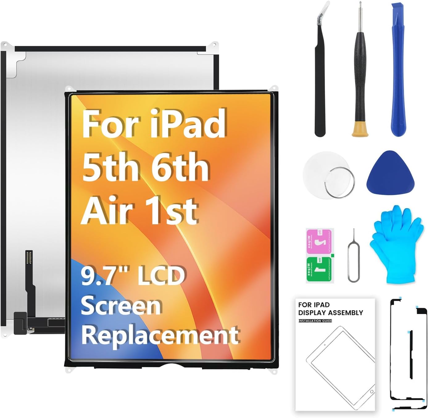 YUSE iPad 5th 6th Air 1st Gen 9.7 LCD Screen Replacement Kit