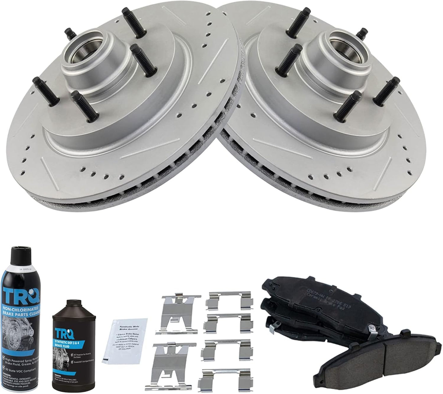 TRQ Front Performance Brake Pad & Rotor Kit for Ford F-150