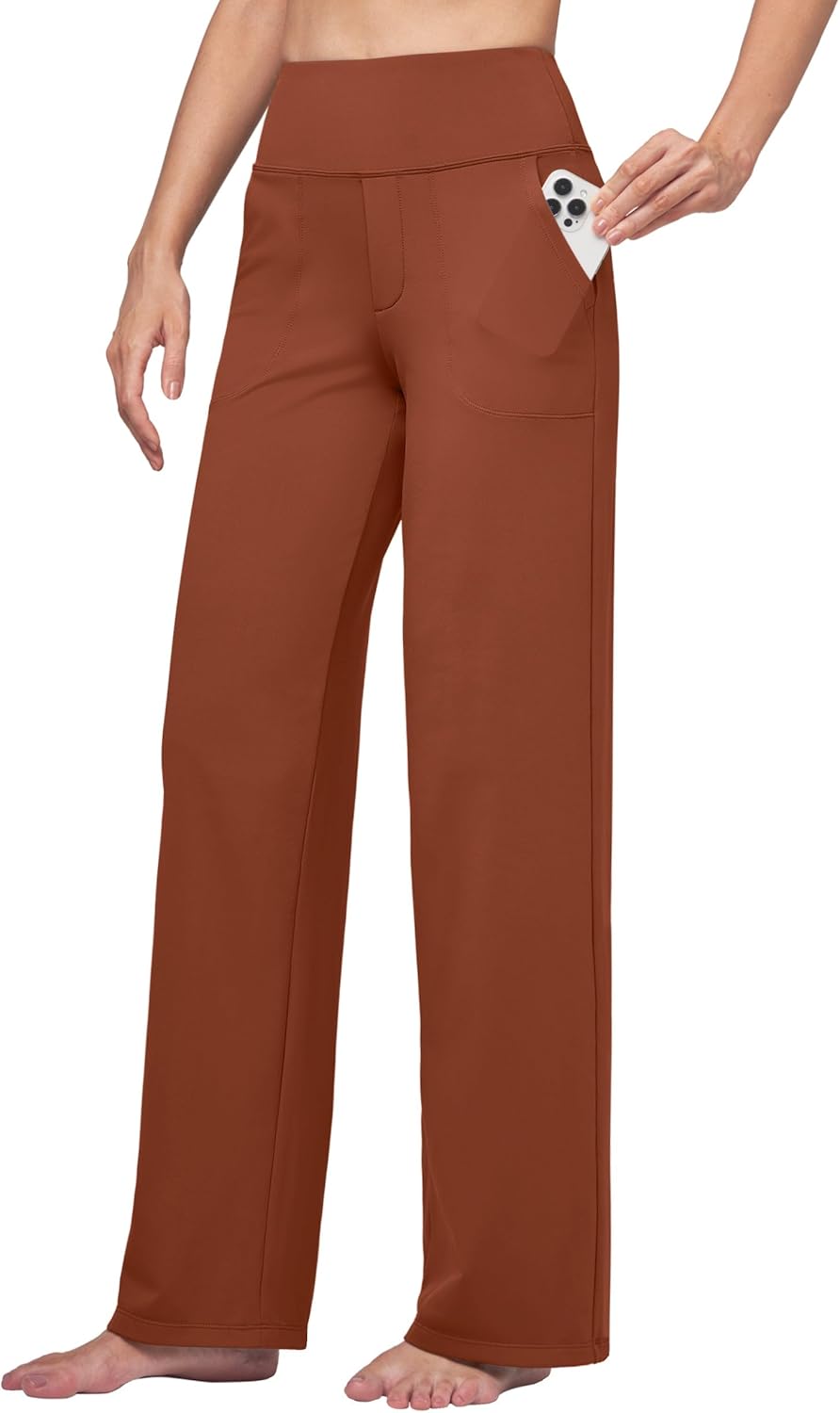 Willit Women's Yoga Pants Wide Leg Dress Work Pants with Pockets
