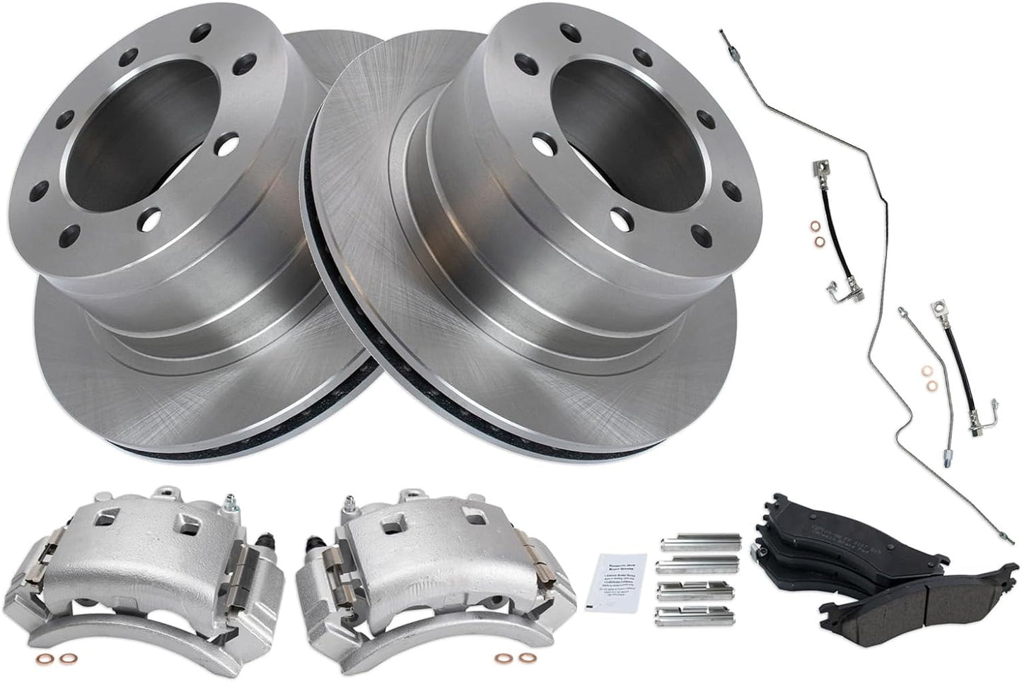 TRQ Rear Brake Pad & Rotor Kit for 2003-2008 Dodge Ram 3500