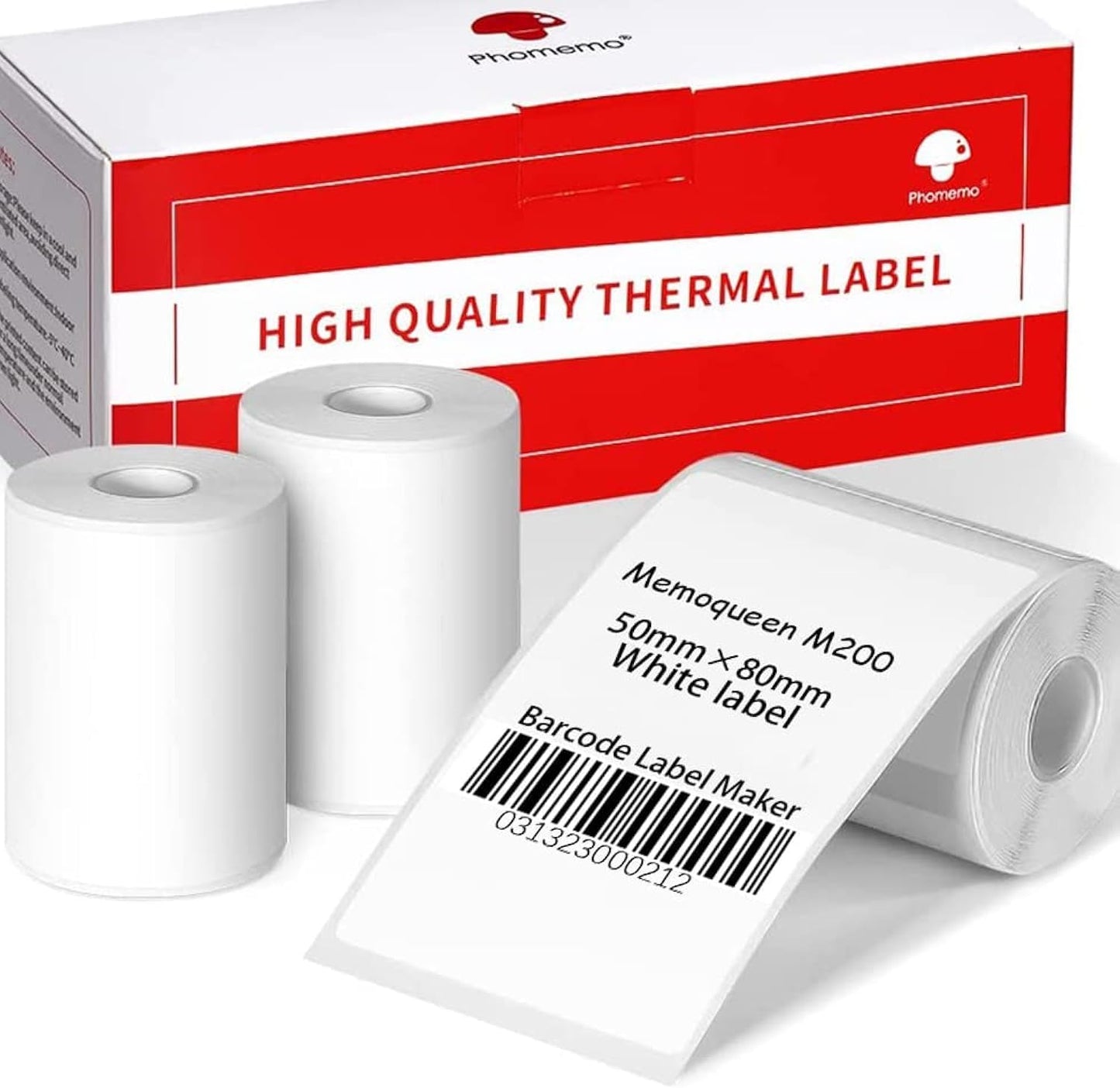Phomemo M220 Labels 150 Sticker Rolls Black on White