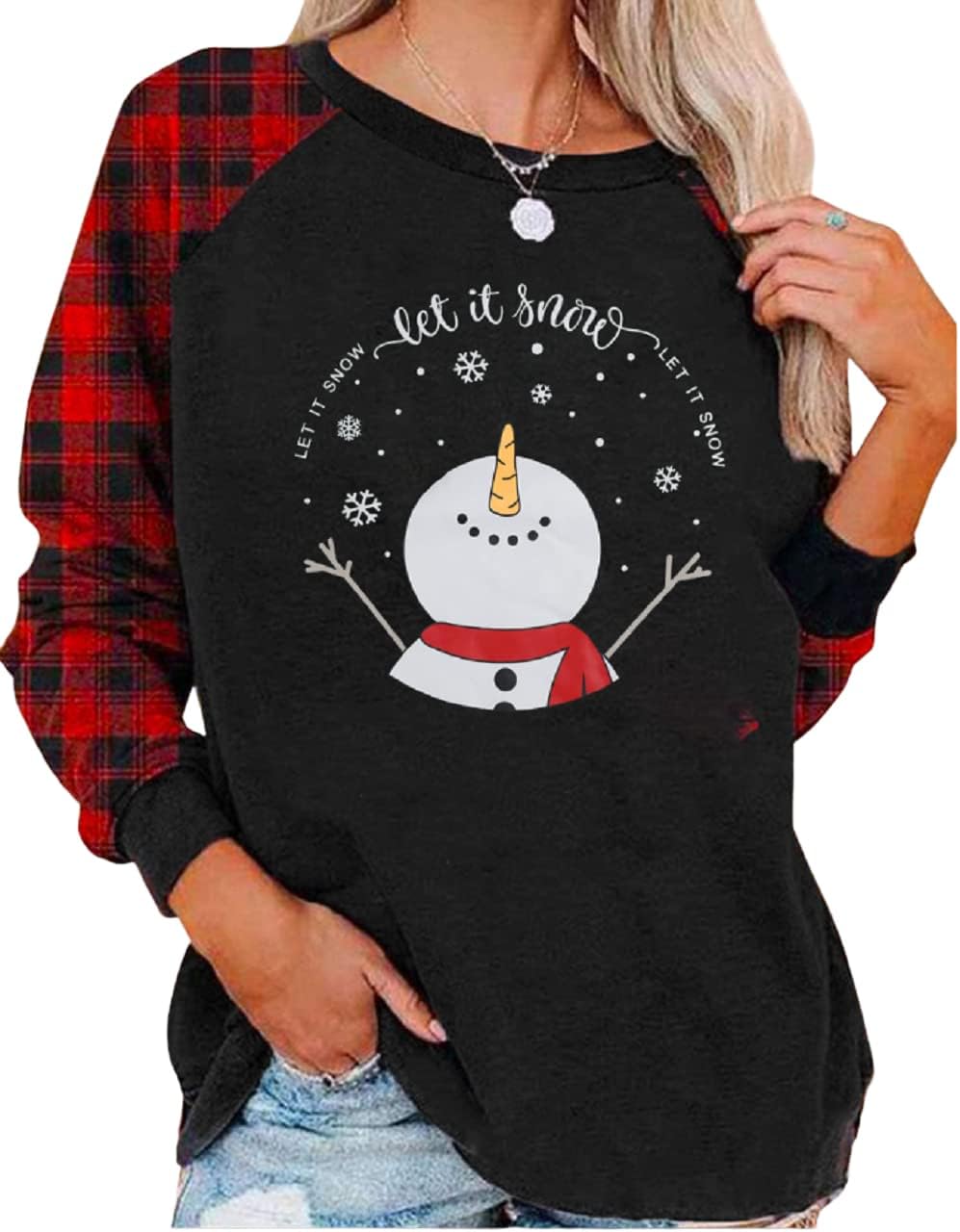 Snowman Graphic Christmas Sweatshirt