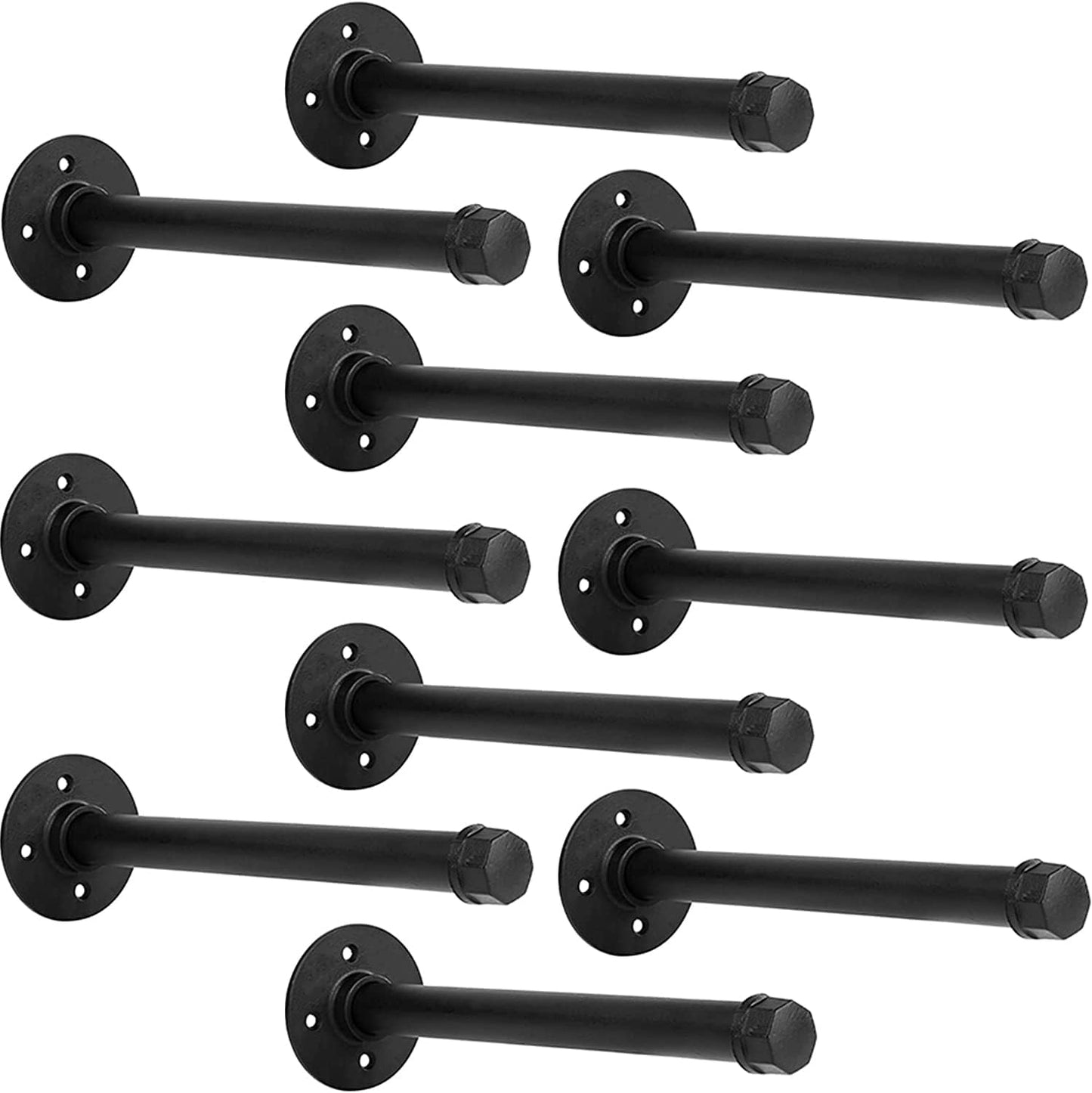 Industrial Pipe Shelf Brackets for DIY Shelving Projects