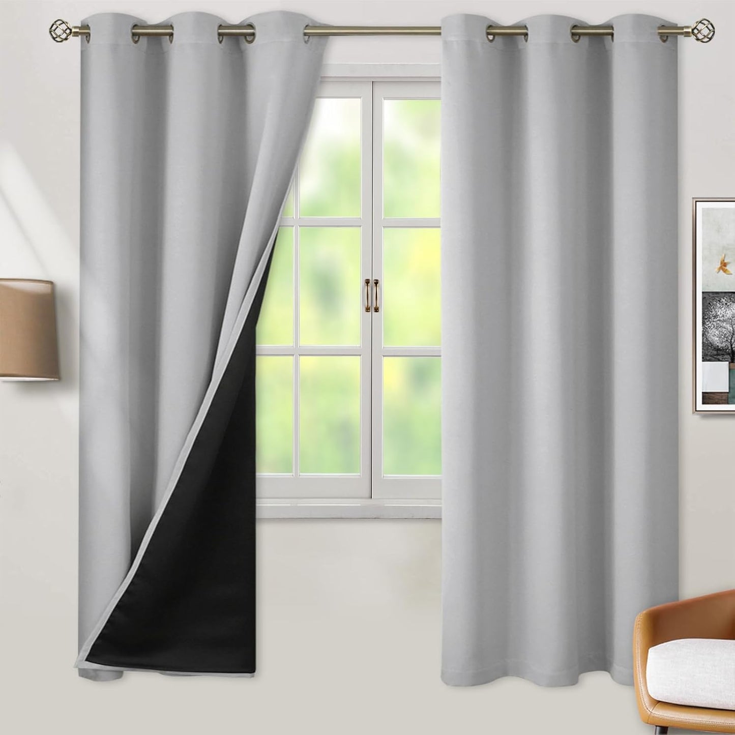 BGment Thermal Insulated Blackout Curtains for Bedroom Privacy