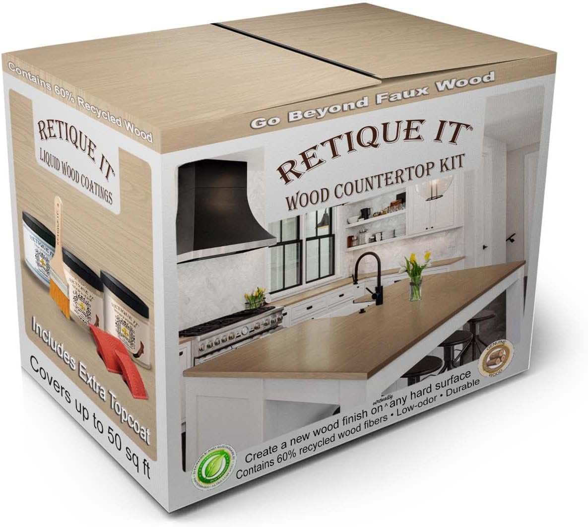Retique It Countertop Kit for Real Wood Finish Transformation
