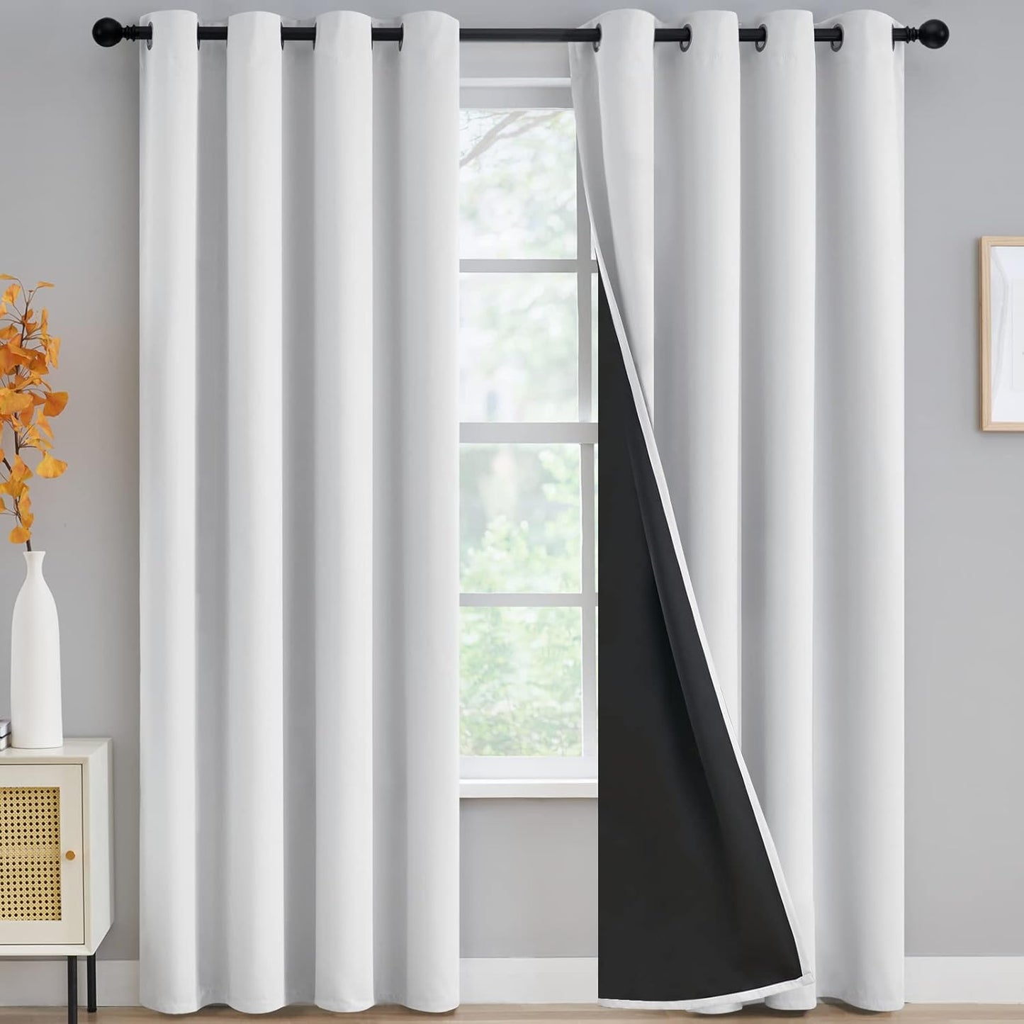 100% Blackout Curtains for Bedroom - Thermal Insulated Panels