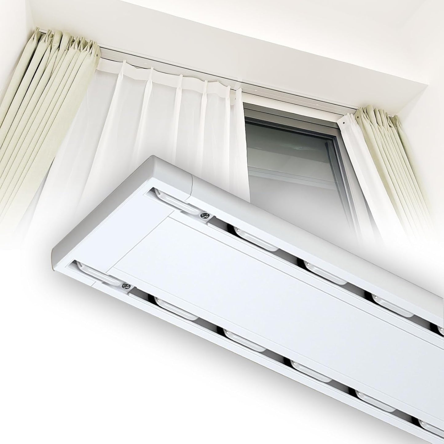 Strong & Stylish 5.9ft Ceiling Curtain Track
