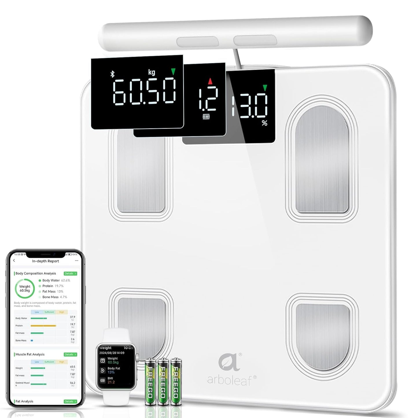 Arboleaf Bluetooth Scale: High Precision Body Composition Analyzer