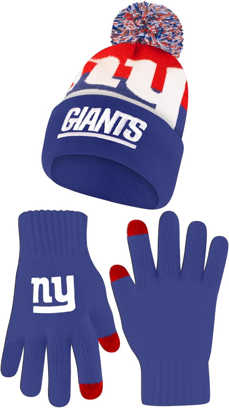 Ultra Game NFL Official Super Soft Winter Beanie and Gloves