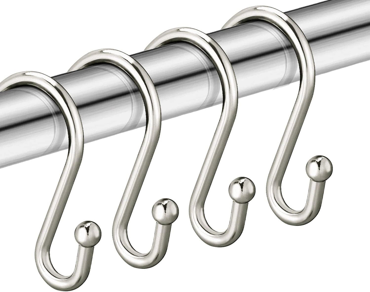 Rust-Proof Silver S Hooks Set for Bathroom Essentials