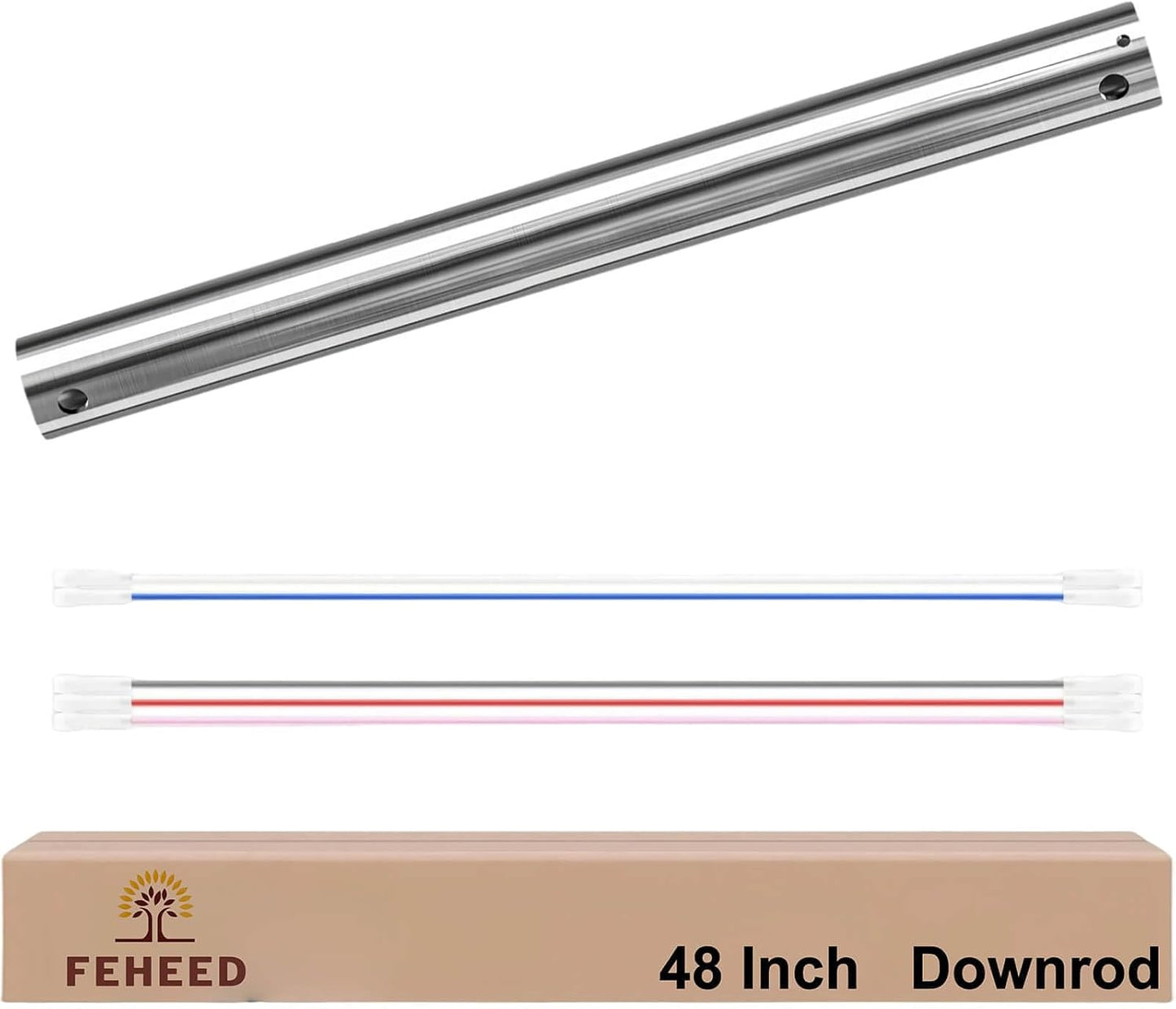 48 Inch Ceiling Fan Downrod with 5 Wires for Easy Installation