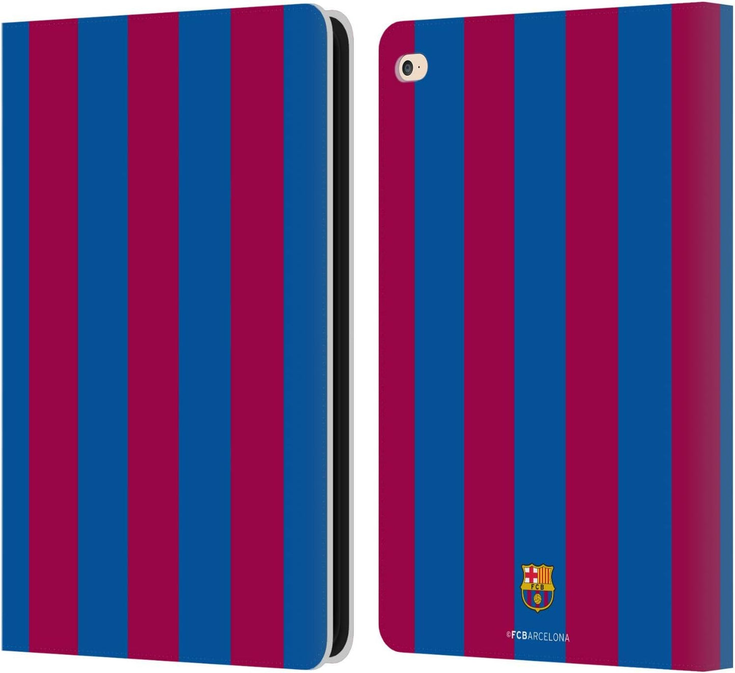 FC Barcelona Stripes Crest Leather Wallet Case for iPad Air 2