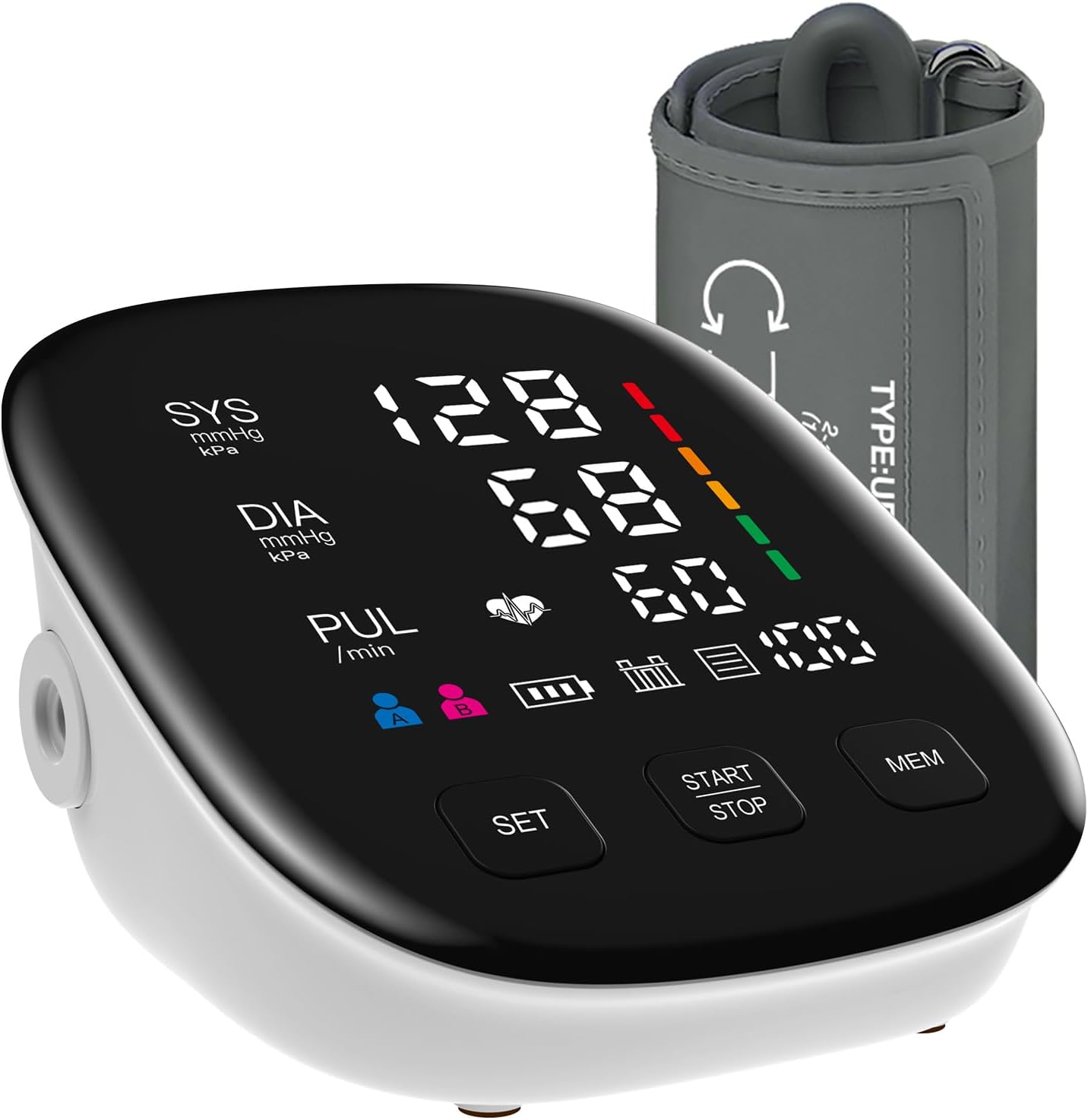 Automatic Upper Arm Blood Pressure Monitor for Home Use
