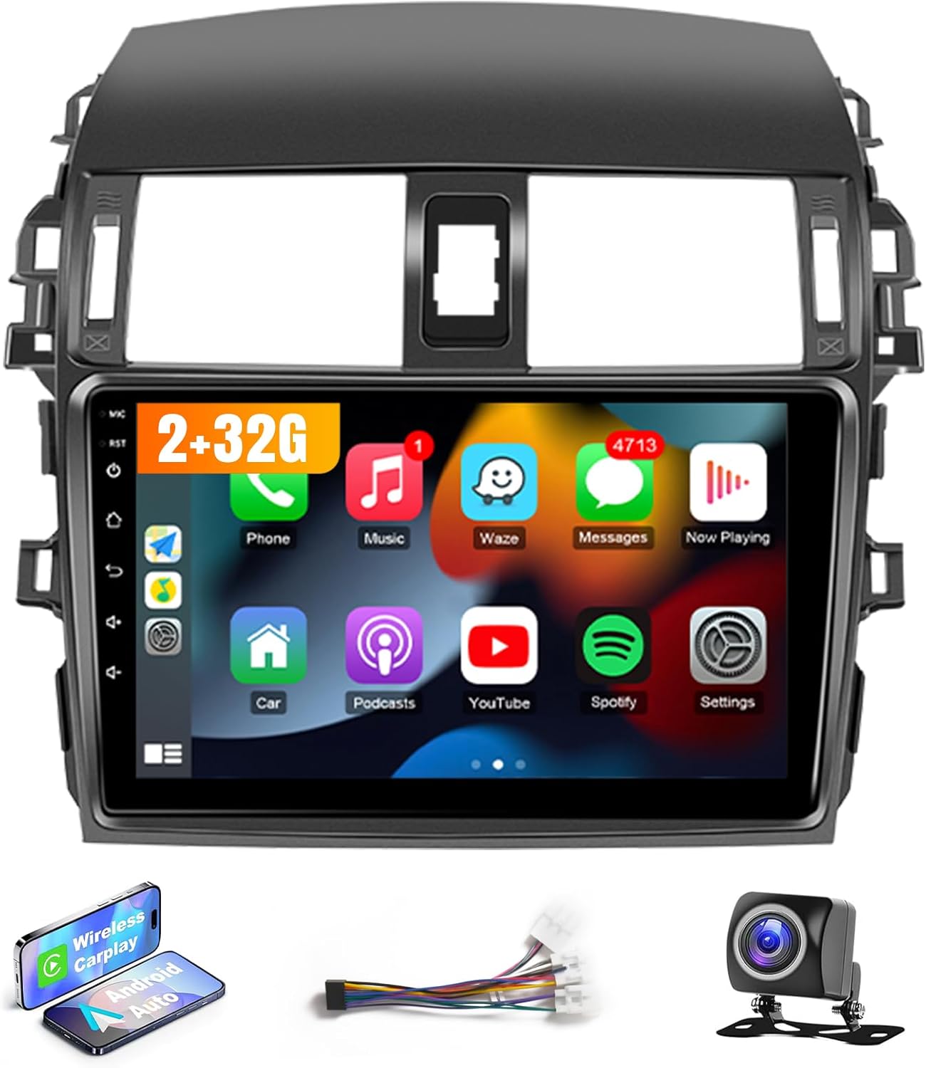 Leadfan Car Stereo for Toyota Corolla 2009-2013 with Wireless Carplay