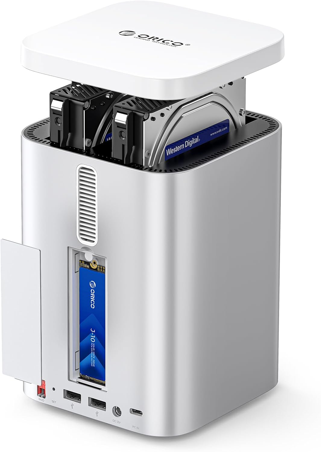 ORICO MiniTower RAID Enclosure: NVMe SSD, 56TB Capacity