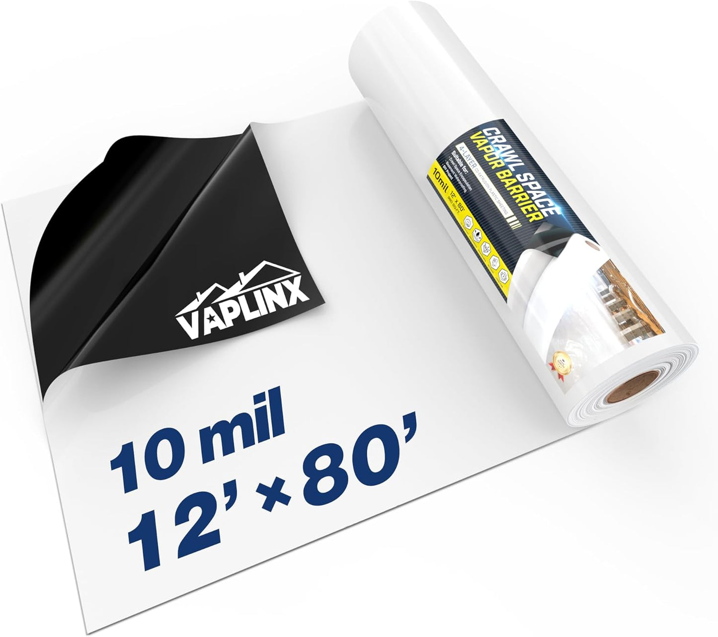 10 Mil Crawl Space Vapor Barrier for Moisture Control and Protection