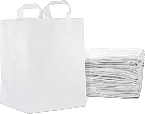 Durable Take Out Bags - 250 Pack Thick Plastic Shopping Bags
