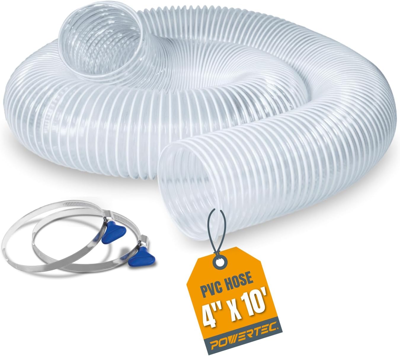 POWERTEC 4in x 10ft Flexible PVC Dust Collection Hose Review