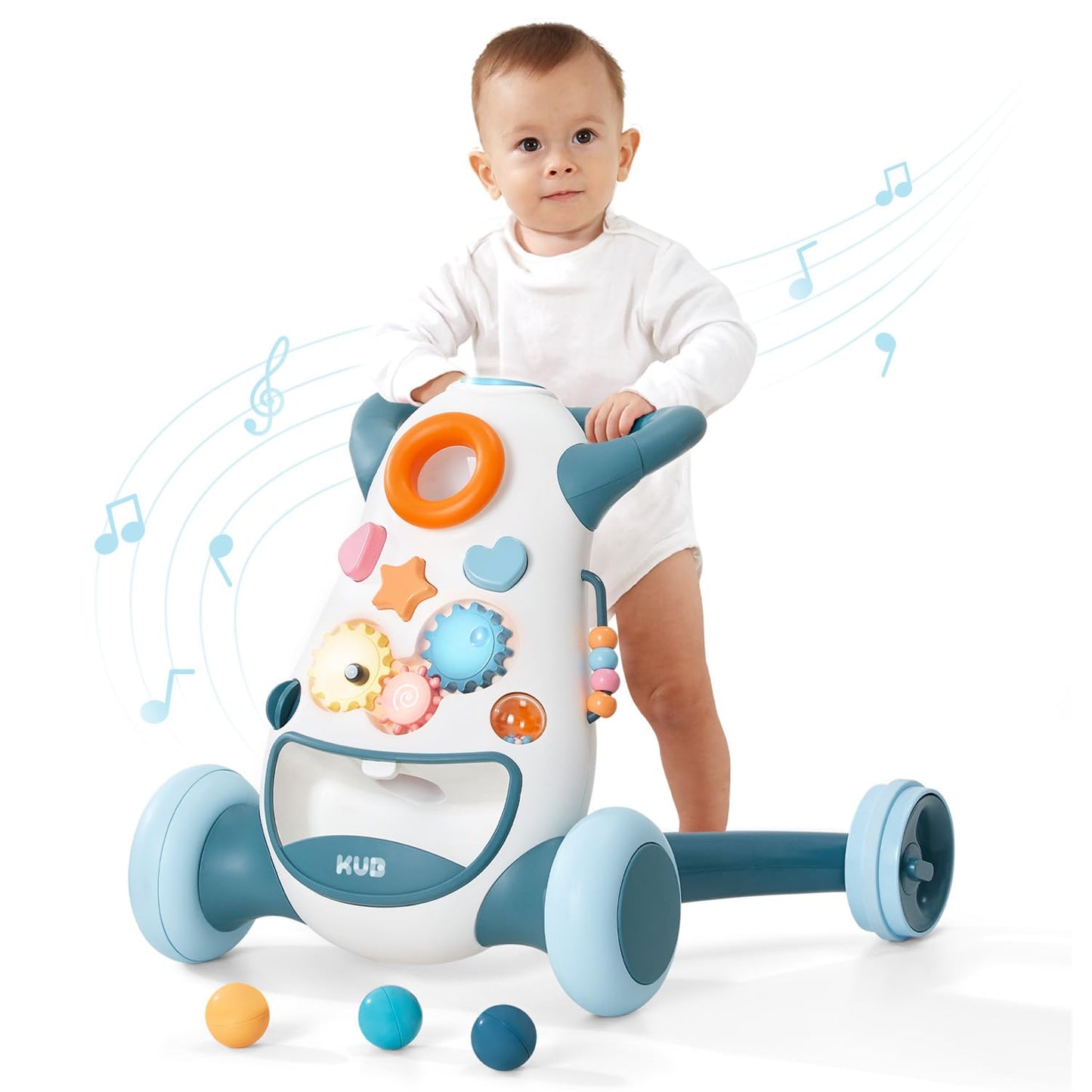 KUB Montessori Baby Walker - Safe Interactive Push Toy for Toddlers