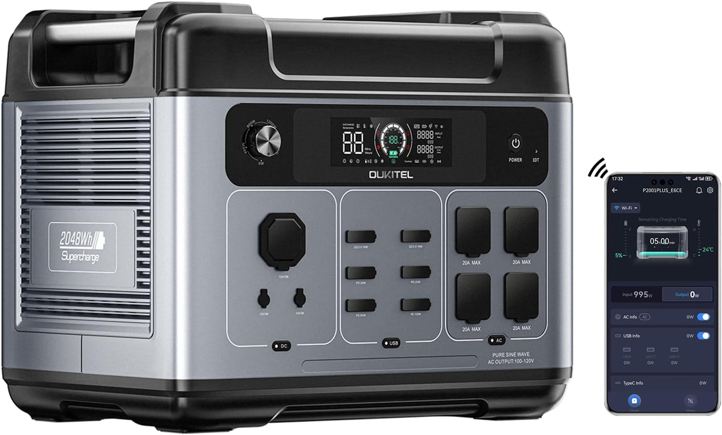 1800W Fast Charging Solar Generator