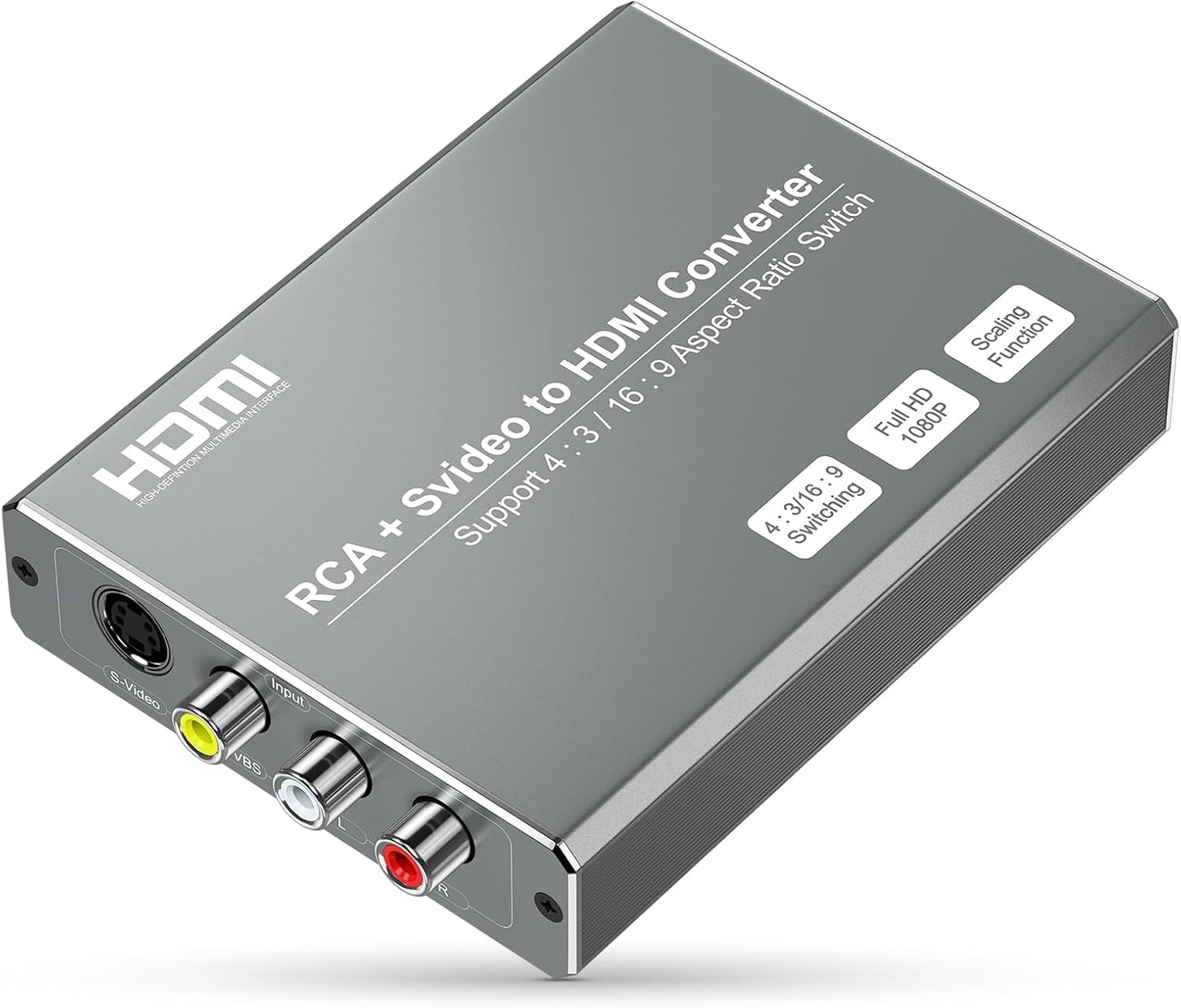 RCA S-video to HDMI Converter for Retro Gaming and More