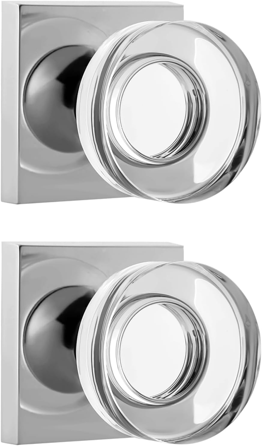 Crystal Glass Dummy Door Knobs for Closet and Hall Use