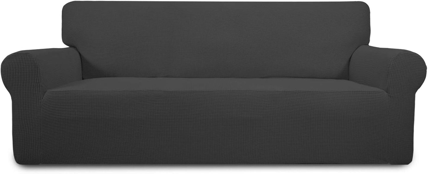 PureFit Oversized Sofa Slipcover - Dark Gray Stretchy Protector