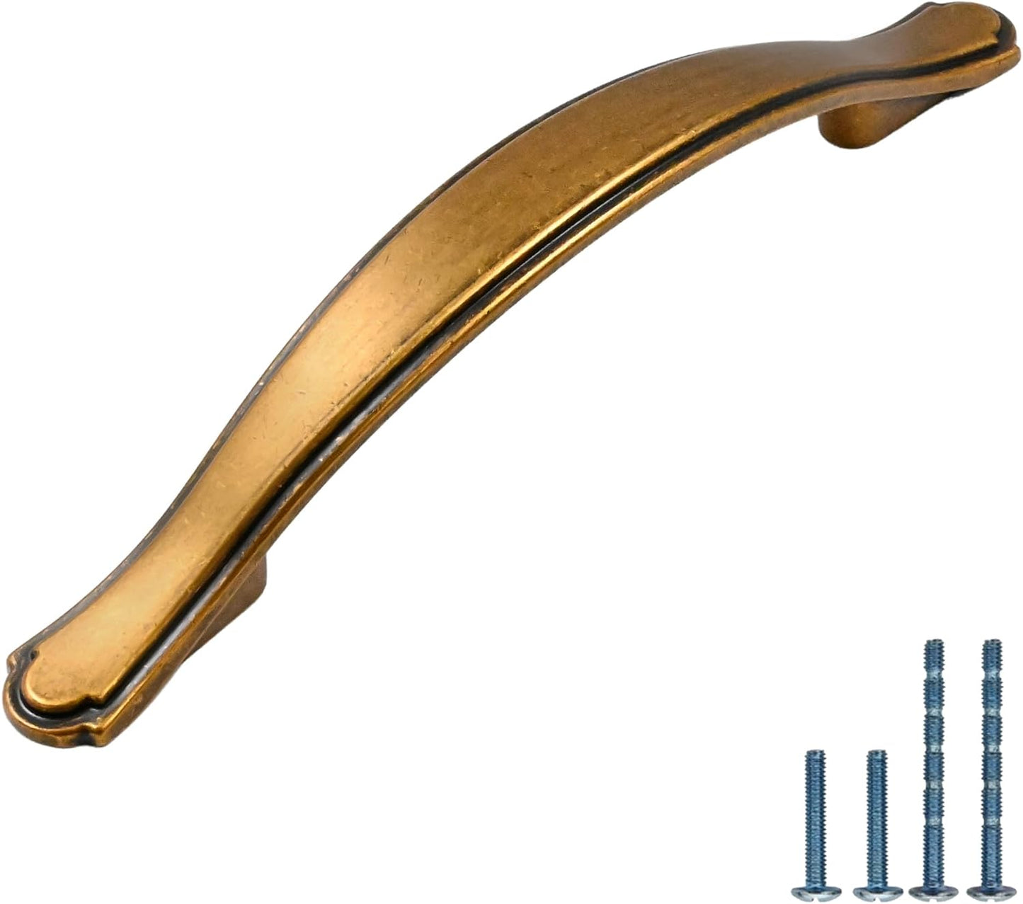 Antique Brass Cabinet Pulls 3.75 Inch Handles for Cabinets
