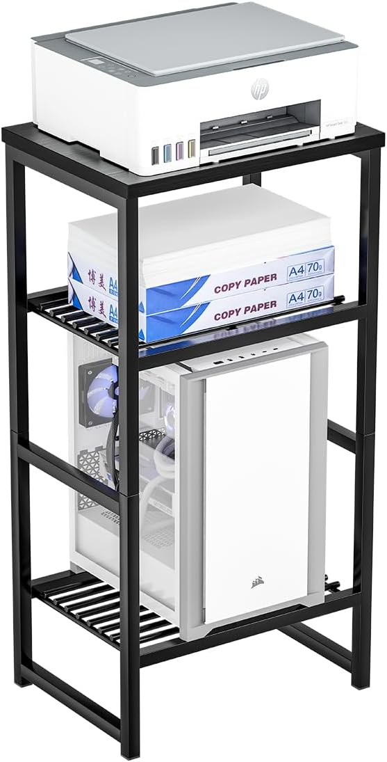 Industrial Printer Stand 3 Tier for Home Office and Storage