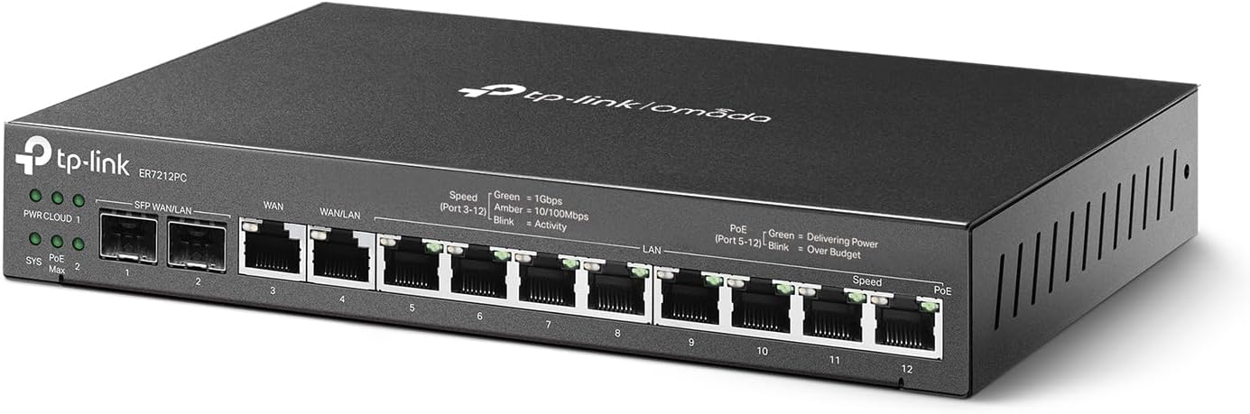 TP-Link ER7212PC 3-in-1 Gigabit VPN Router with PoE Switch