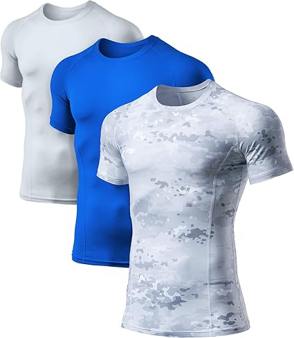 ATHLIO Men's Cool Dry Compression Shirts for Athletic Workouts